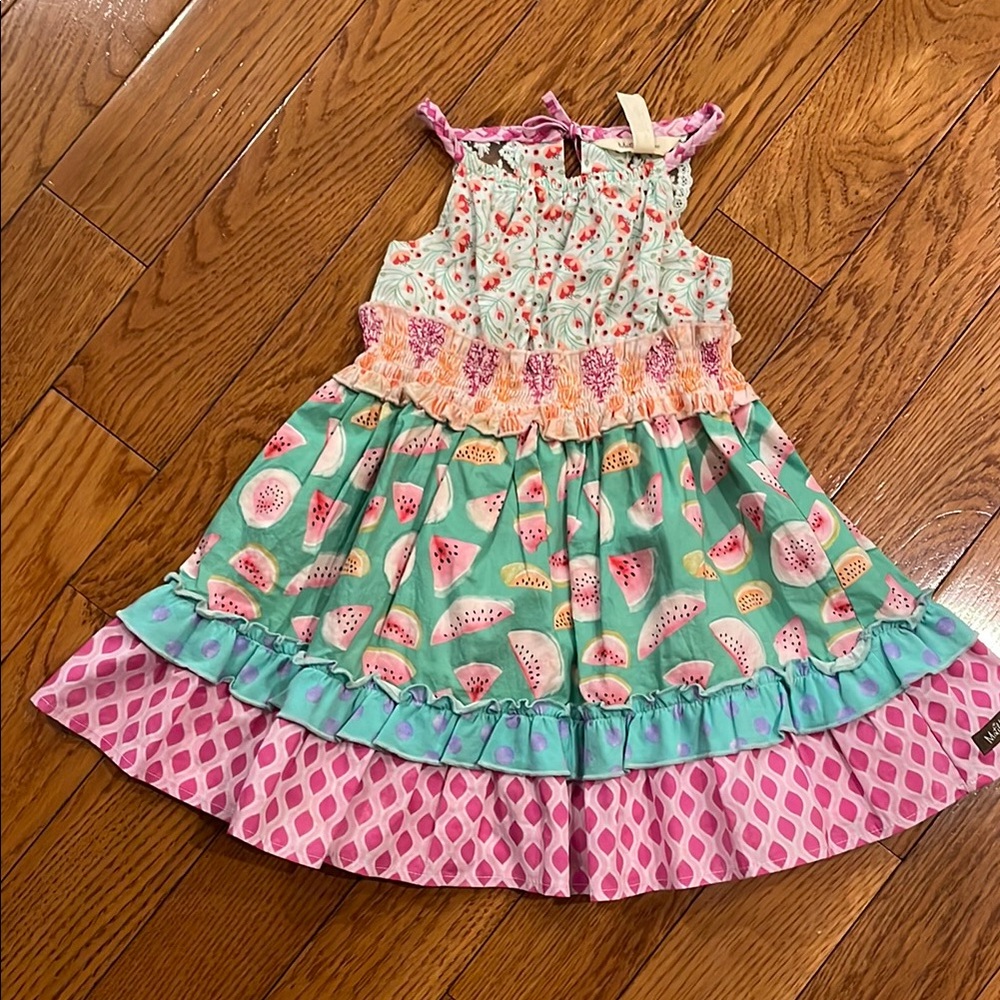 Colorful Watermelon Print Kids Dress